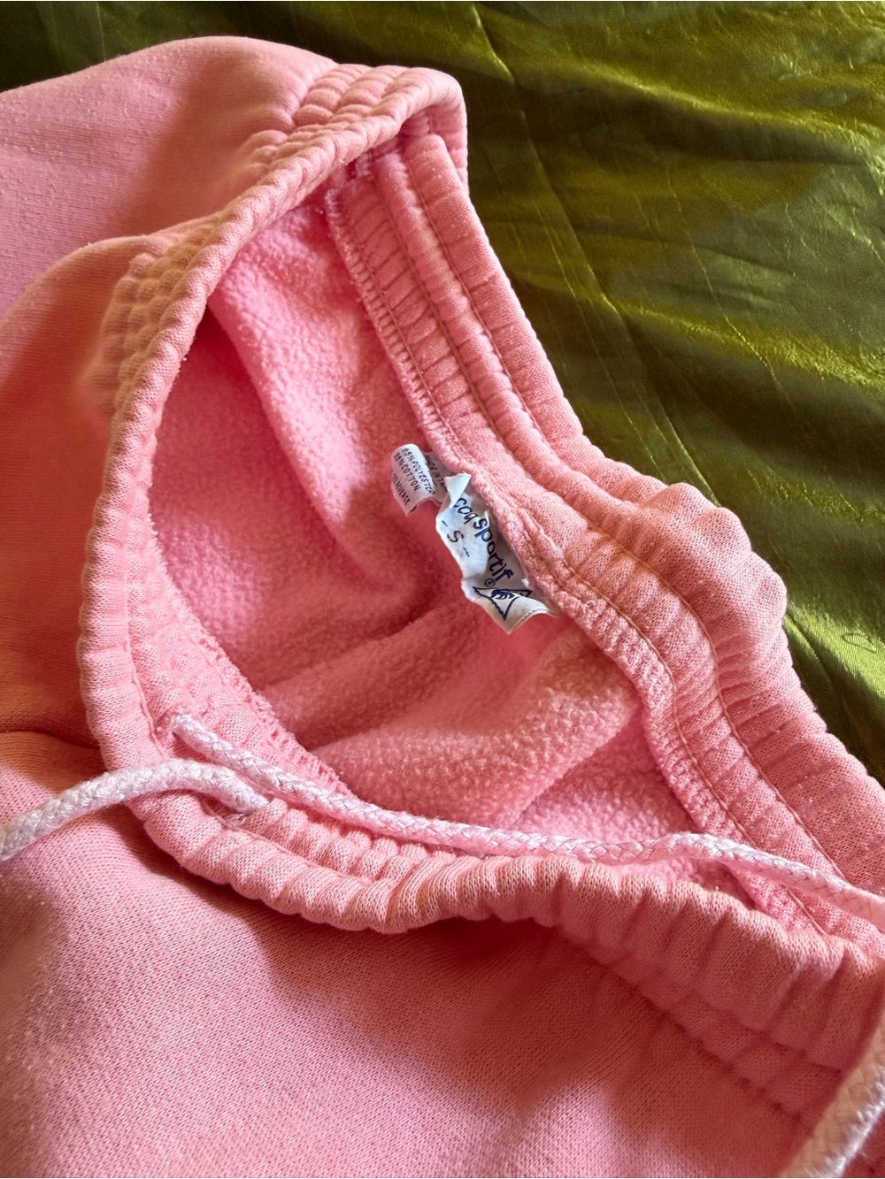 Le Coq Sportif Pink Sweatshirt with Aqua V-Inset - Picture 11 of 12